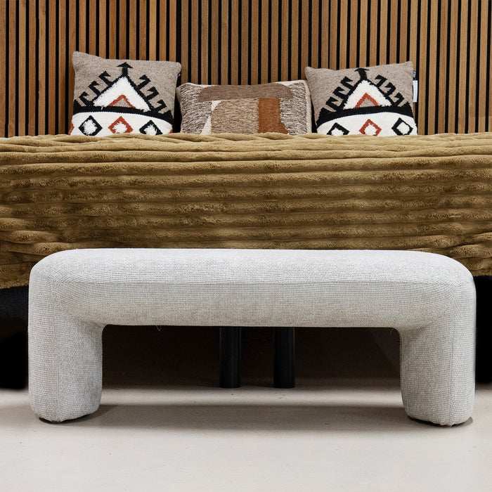 Giga Meubel - Bankje Beige Stof|Textiel - Scandinavisch - 110x45x40cm