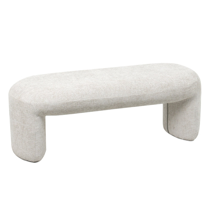 Giga Meubel - Bankje Beige Stof|Textiel - Scandinavisch - 110x45x40cm