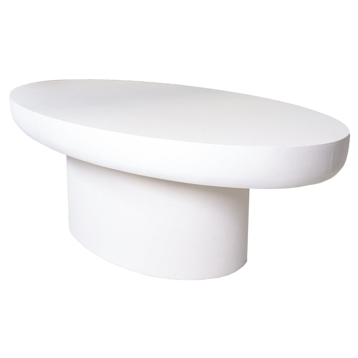 Giga Meubel - Salontafel Ovaal Beige 120cm - Betonlook - Esra