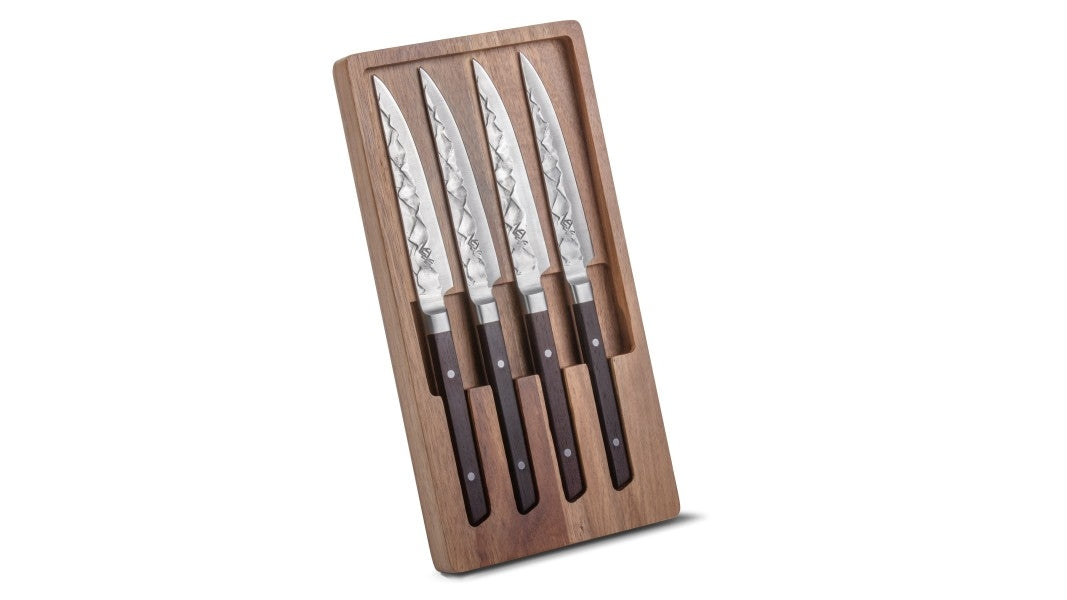 Steakmessenset, 6-delig, Duits staal, 3D bergpatroon | BARE Cookware