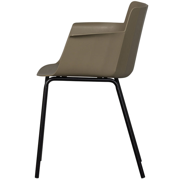 WOOOD Foppe Eetkamerstoel Outdoor - PP|Metaal - Jungle - Set van 4