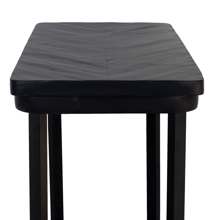 Giga Meubel - Bartafel Zwart Visgraat - 100x50x110cm - Tafel Max