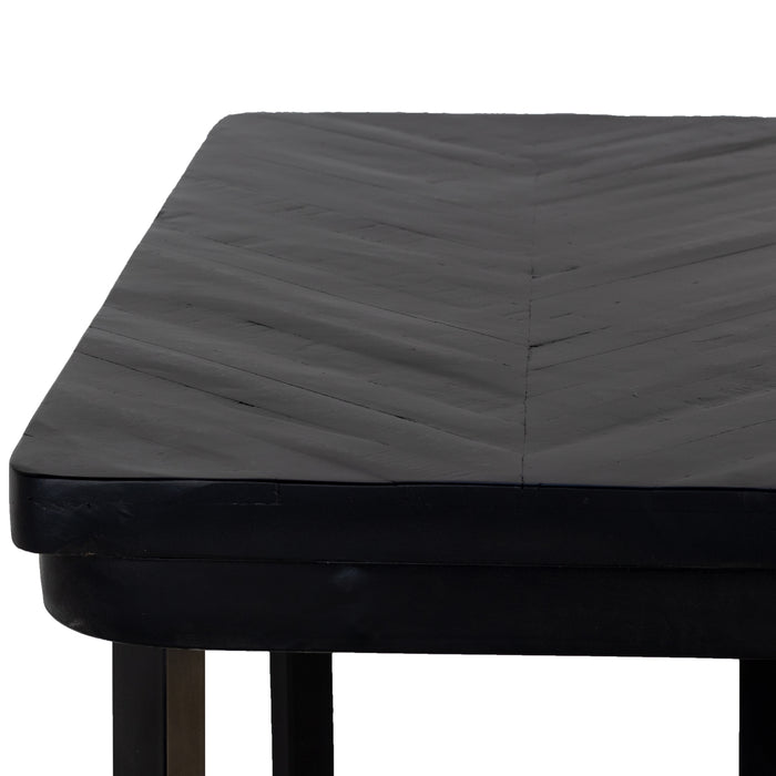 Giga Meubel - Bartafel Zwart Visgraat - 100x50x110cm - Tafel Max