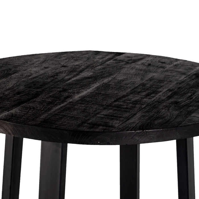 Giga Meubel - Bartafel 110cm Zwart - Mangohout & Metaal