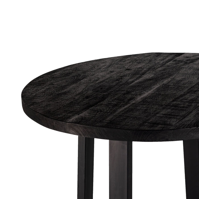 Giga Meubel - Bartafel 110cm Zwart - Mangohout & Metaal