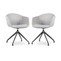 Nolon Nola-Otis Draaibare Eetkamerstoelen Set - Lichtgrijs - Zwart