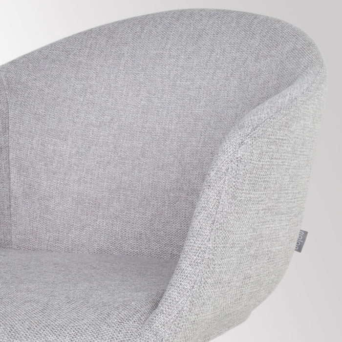 Nolon Noa-Otis Eetkamerstoelen Set van 2 - Lichtgrijs - Witte Poten