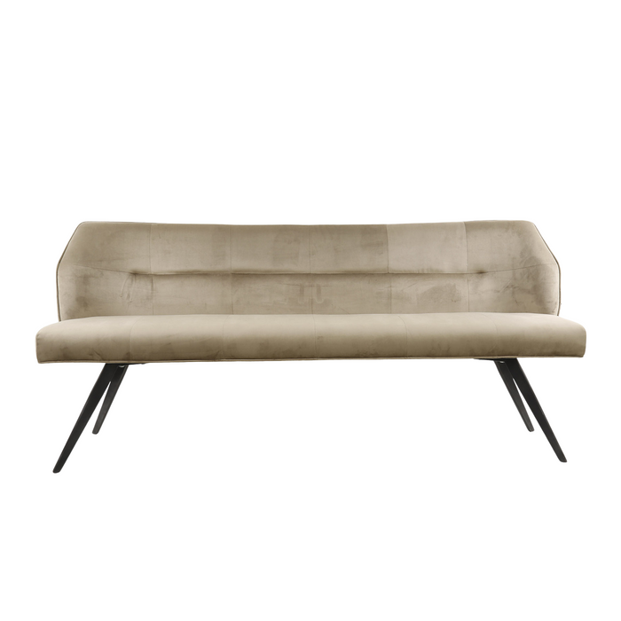 Giga Meubel - Eetkamerbank Velvet Champagne - 188x53x53cm