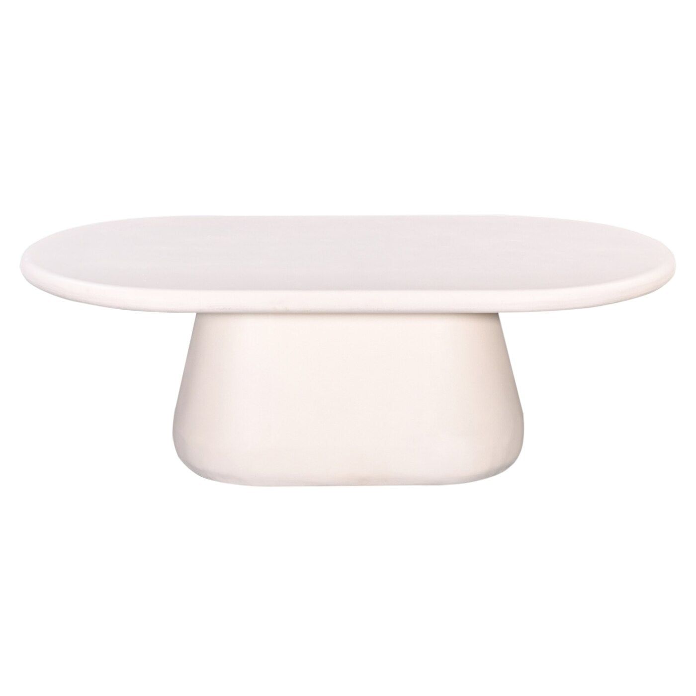 Giga Meubel - Salontafel Beige Ovaal 140cm - Betonlook