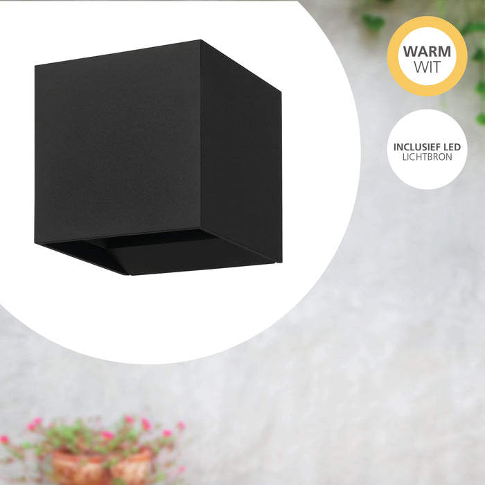 EGLO Calpino 3 Wandlamp - LED - 10 cm - Zwart