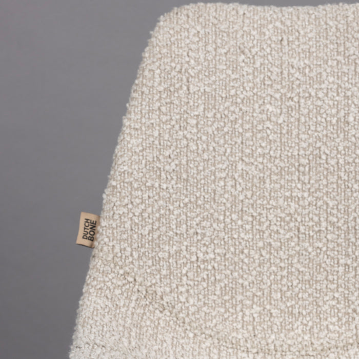 Dutchbone Franky Eetkamerstoel Bouclé - Greige