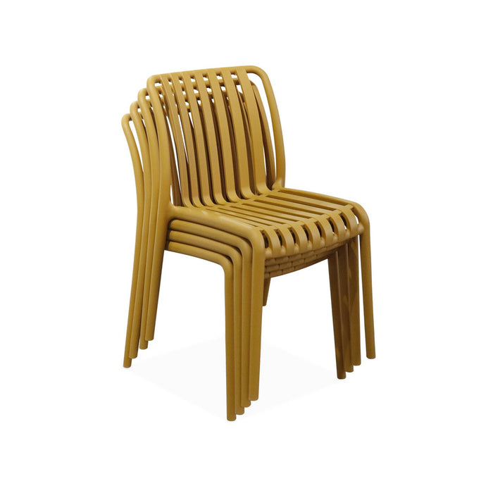 sweeek - Plastic tuinstoel, stapelbaar (set van 4)