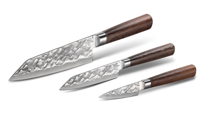 BARE Cookware Japanse Messenset, 3-delig, Duits staal & Levenslange Ga