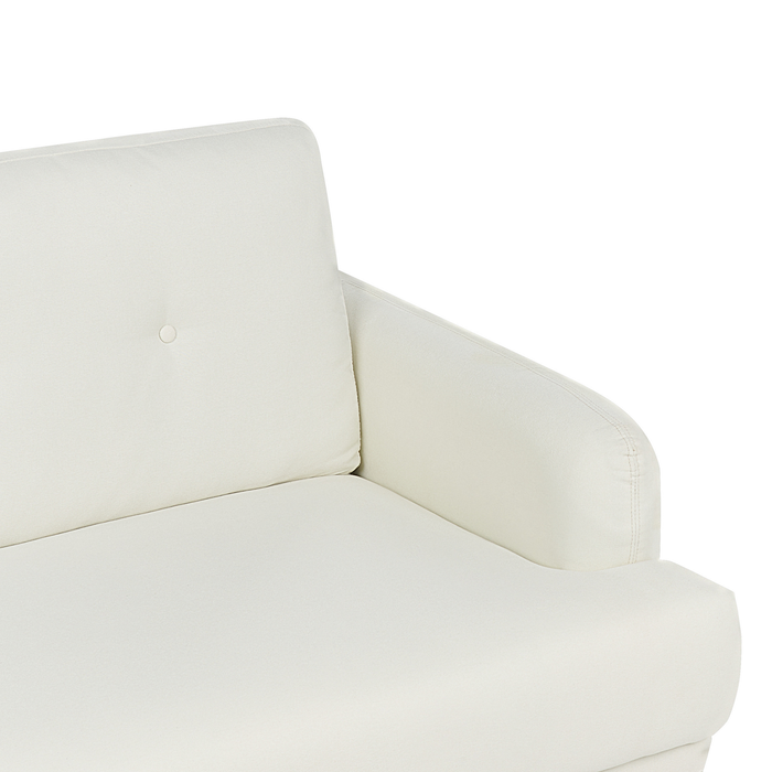 Beliani - TUVE - Driezitsbank - Gebroken wit - Polyester