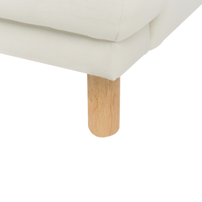 Beliani - TUVE - Driezitsbank - Gebroken wit - Polyester