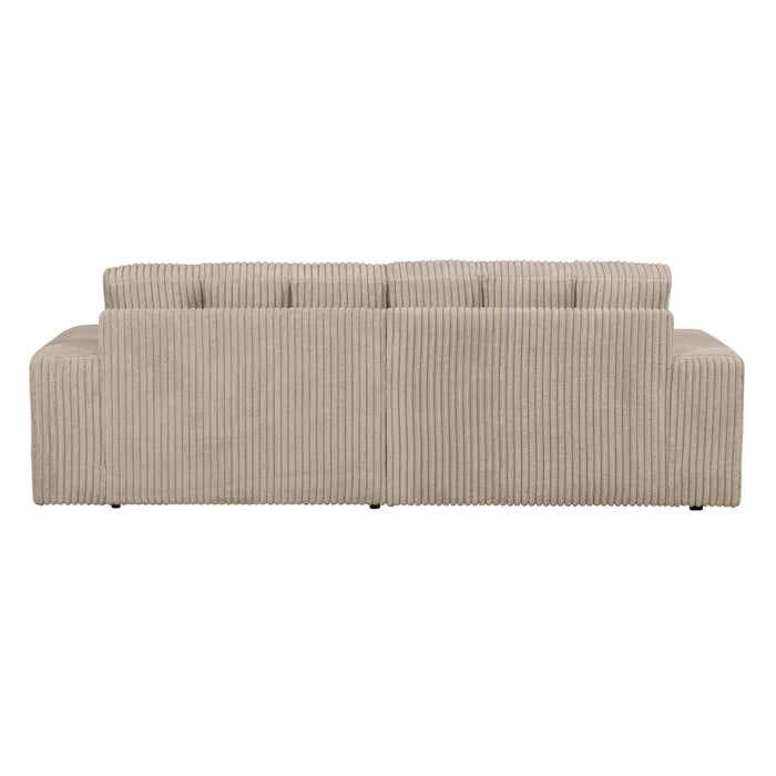 WOOOD Second Date 2-zits Bank - Grove Ribstof - Travertin