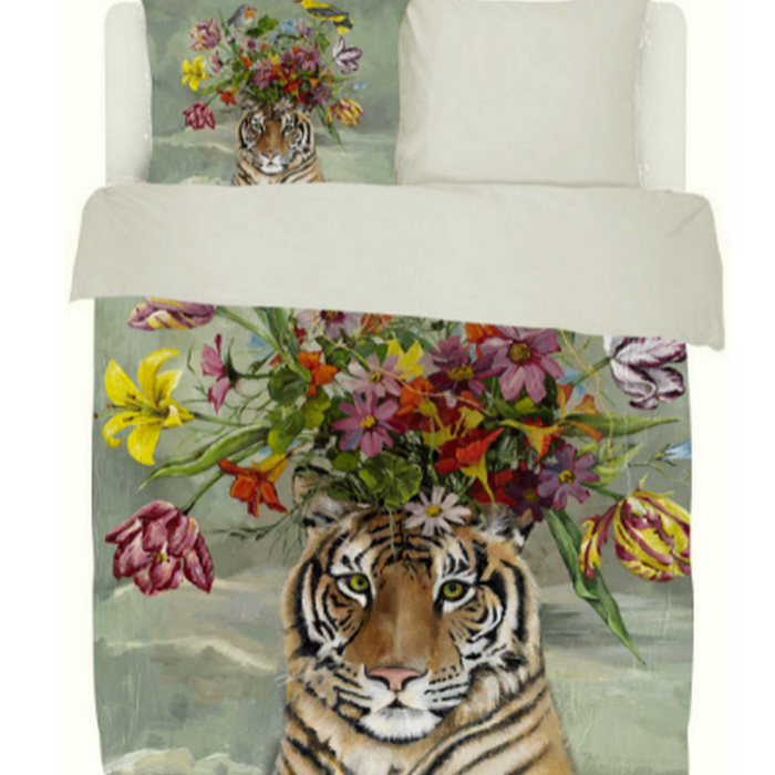 Jet Originals Dekbedovertrek Katoen Satijn Tiger - groen