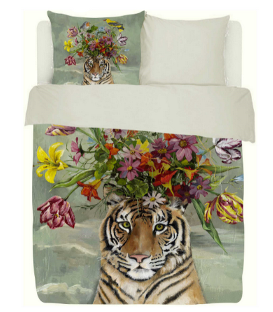 Jet Originals Dekbedovertrek Katoen Satijn Tiger - groen