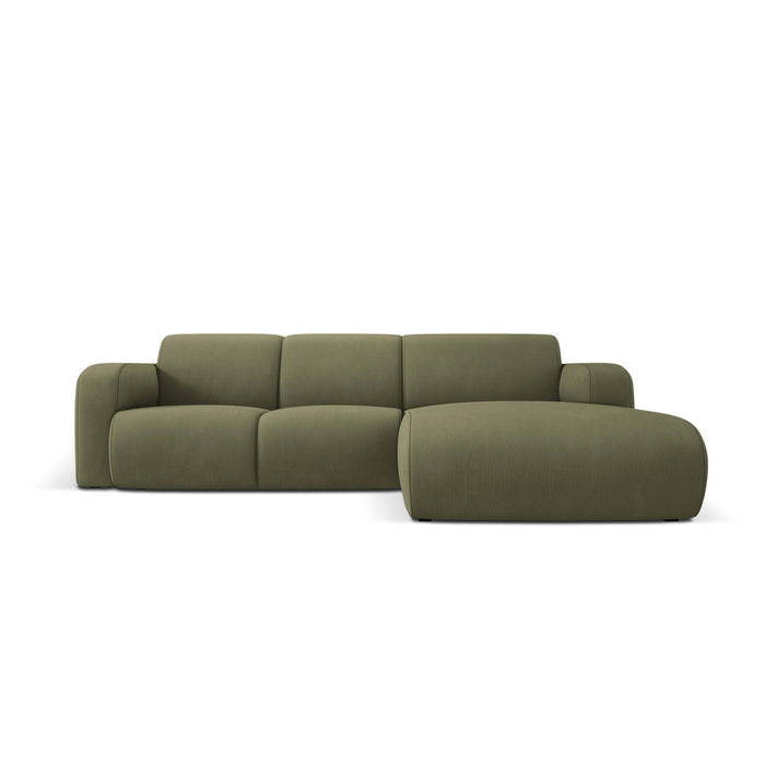 Windsor & Co Lola Hoekbank met Chaise Longue Rechts - Chenille - Lichtgroen