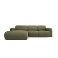 Windsor & Co Lola Hoekbank met Chaise Longue Links - Chenille - Lichtgroen