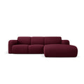 Windsor & Co Lola Hoekbank met Chaise Longue Rechts - Chenille - Bordeauxrood