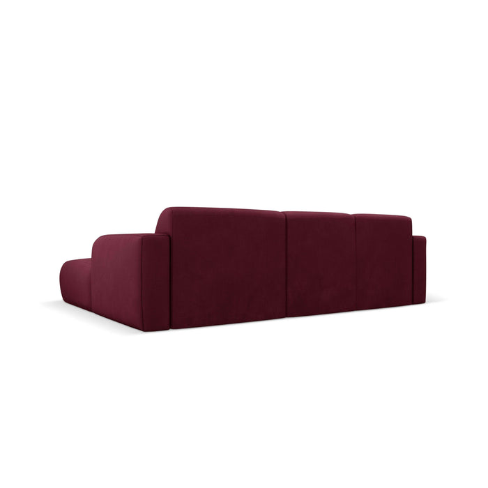 Windsor & Co Lola Hoekbank met Chaise Longue Rechts - Chenille - Bordeauxrood