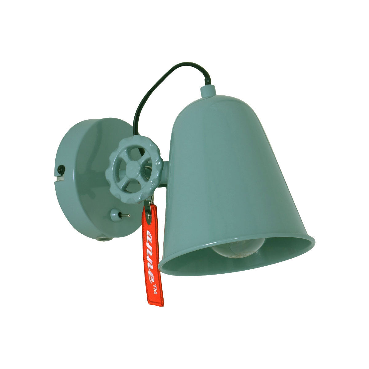 Anne Lighting - wandlamp - Dolphin - groen - metaal - opbouwspot -
