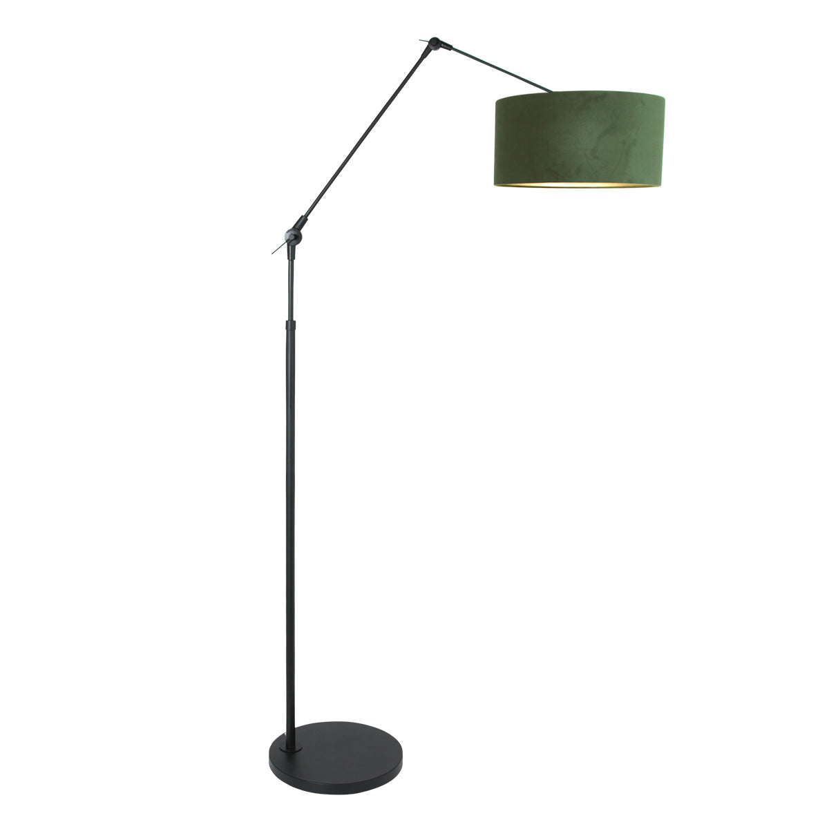 Steinhauer - vloerlamp - Prestige Chic - zwart - metaal velours stof