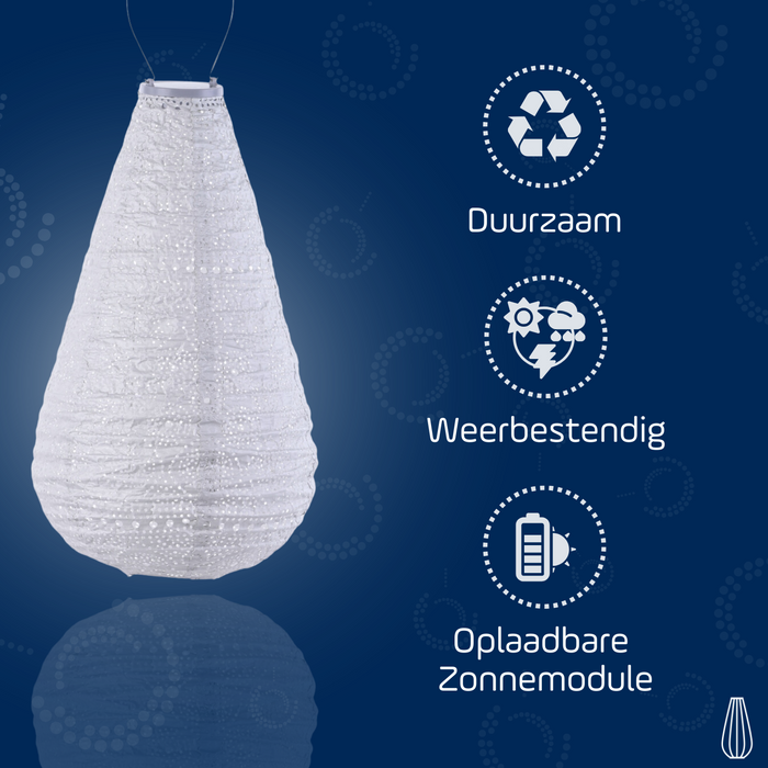 Lumiz - Solar tuinverlichting Spectare Drop - 28 cm - Zilver