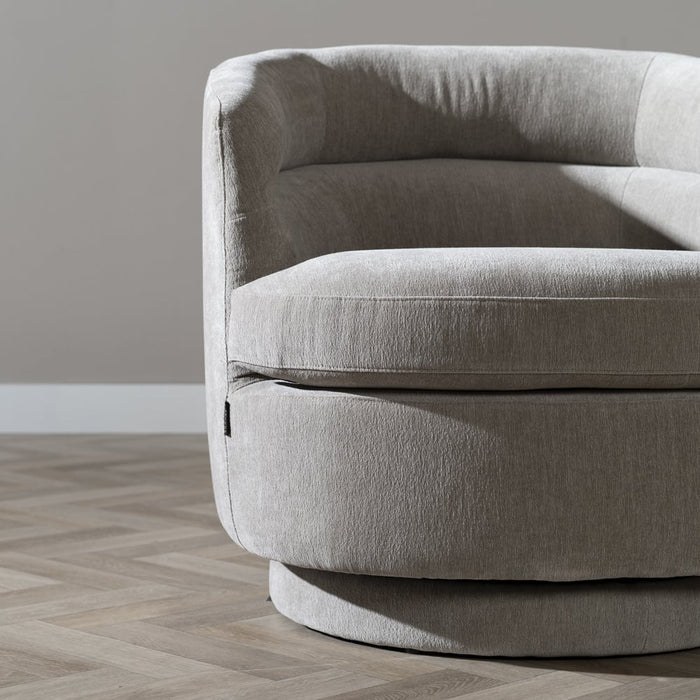 Bronx71 Scandinavische fauteuil Valerie draaibaar chenille taupe