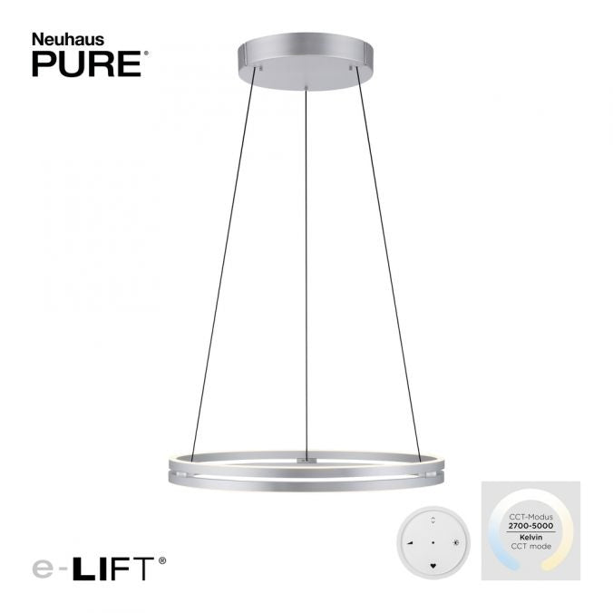 Neuhaus PURE® Neuhaus PURE-MOTO-E-LOOP Hanglamp E-Lift  Aluminium Ø
