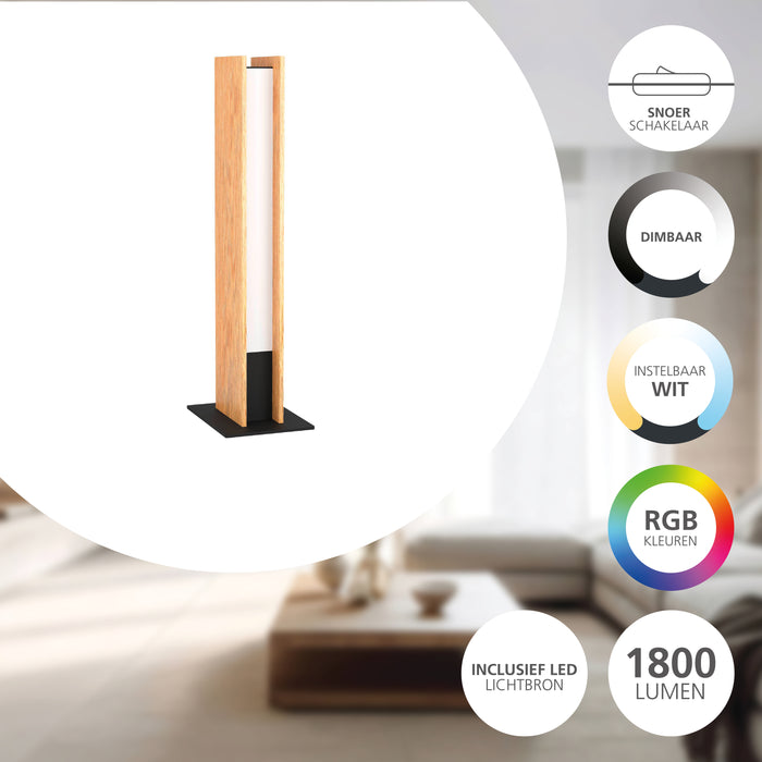 EGLO connect.z Anchorena-Z Tafellamp - 46,5cm - Bruin|Zwart|Wit - RGB