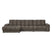 WOOOD Second Date Chaise Longue Links - Structure Velvet - Mountain