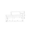 WOOOD Rodeo Daybed Right - Bouclé - Naturel - 85x203x86