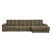 WOOOD Second Date Chaise Longue Rechts - Structure Velvet - Bonsai