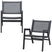 WOOOD Pem Tuin Fauteuils Armleuning - Aluminium - Zwart - Set van 2