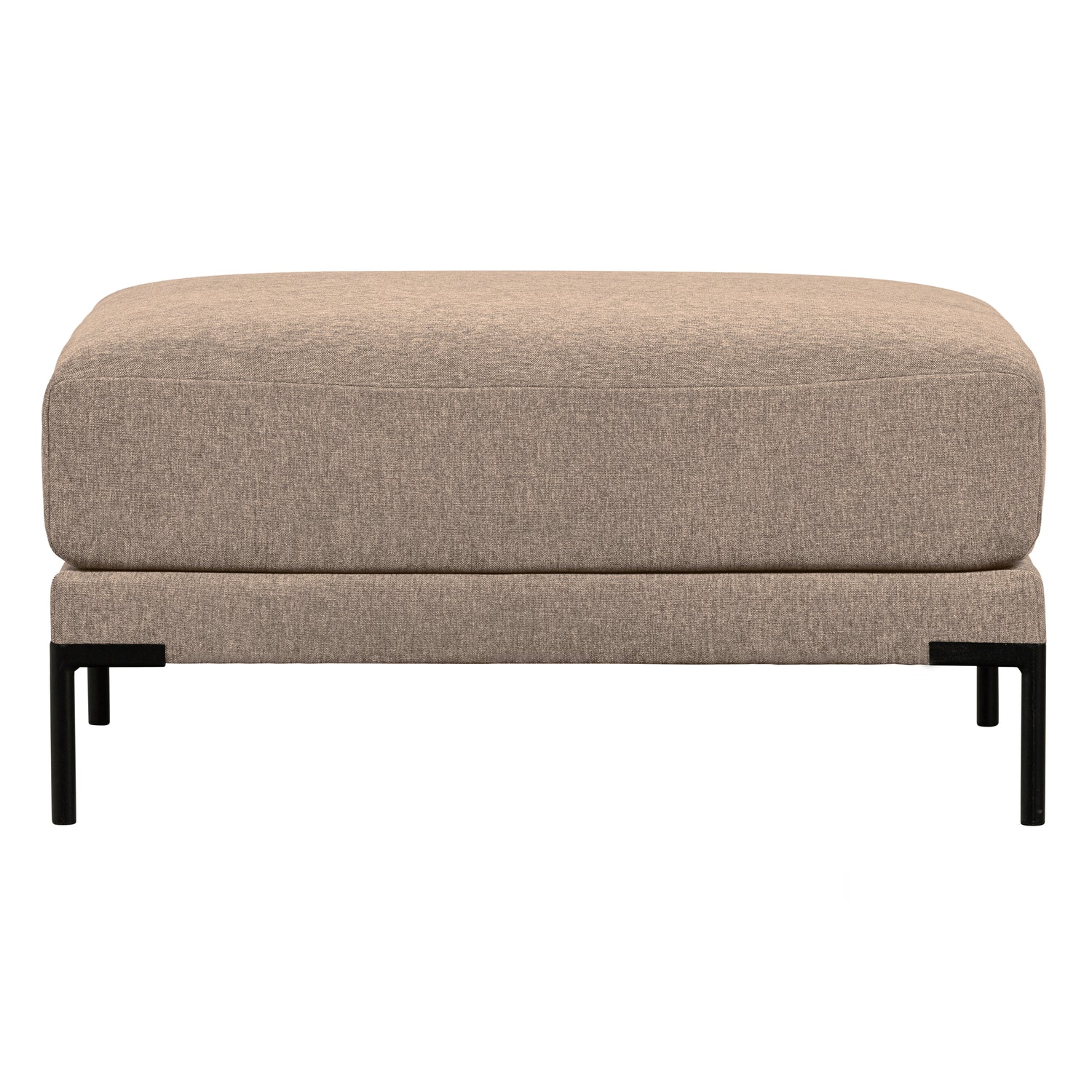 vtwonen Couple Poef - Polyester - Mud Melange - 44x100x100