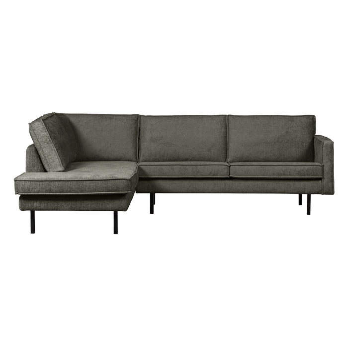 WOOOD Hoekbank Links Rodeo - Velvet - Frost - 85x266x213