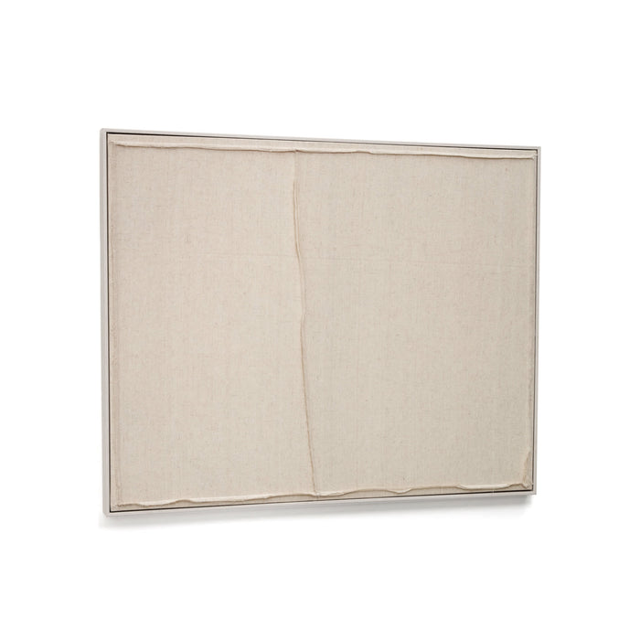 Kave Home - Wit Maha-schilderij met horizontale lijn 82 x 102 cm