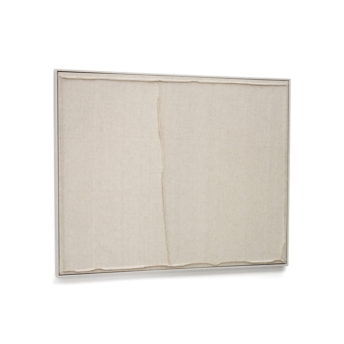 Kave Home - Wit Maha-schilderij met horizontale lijn 82 x 102 cm