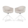 Nolon Nola-Otis Draaibare Eetkamerstoelen Set - Beige - Wit