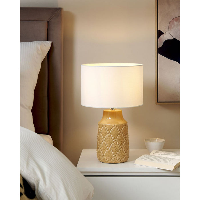 Beliani - BALAO - Tafellamp - Geel - Keramiek