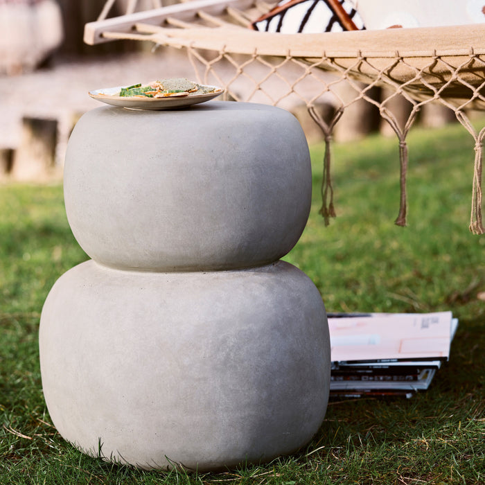 WOOOD Bijzettafel Oda - Fiber Clay - Groen|Grijs - 47x41x35