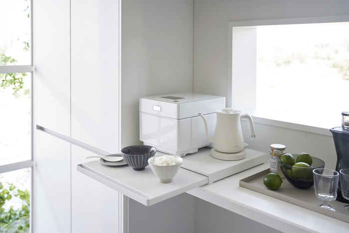 Yamazaki Uitschuifbare Keukenplateau - Tower - Wit