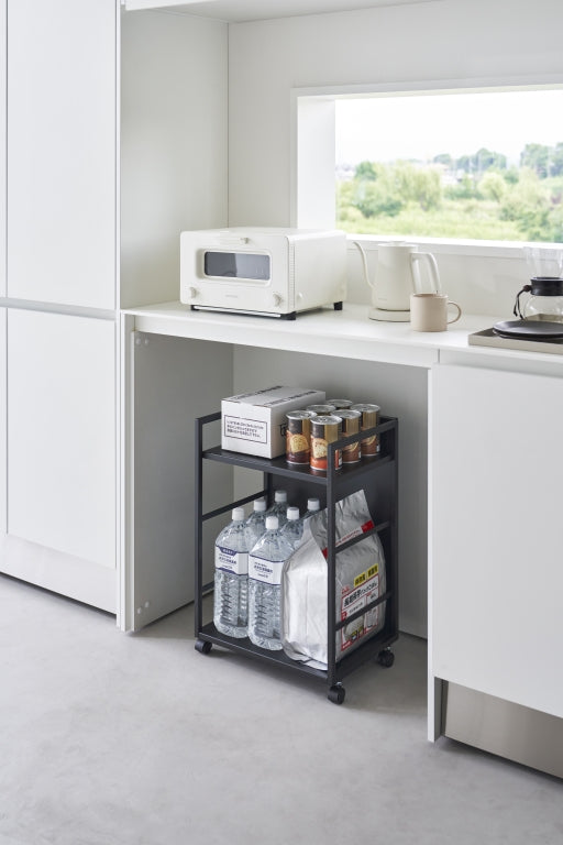 Yamazaki Keukentrolley - 2 niveaus - Tower - Zwart