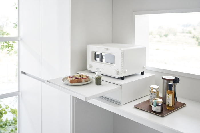 Yamazaki Uitschuifbare Keukenplateau en Lade - Tower - Wit