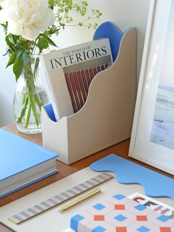 Printworks Bureau Onderlegger - Beige|Blauw