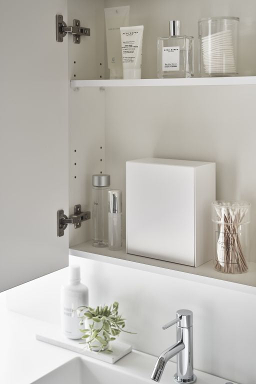 Yamazaki Zelfklevend Badkamer Prullenbakje - Tower - Wit