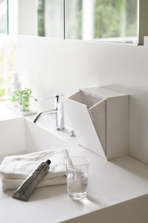 Yamazaki Zelfklevend Badkamer Prullenbakje - Tower - Wit