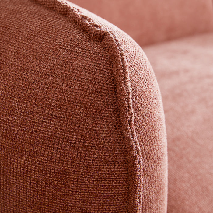 by fonQ Soft Hoekbank met Chaise Longue Rechts - Micro Chenille - Oud Roze